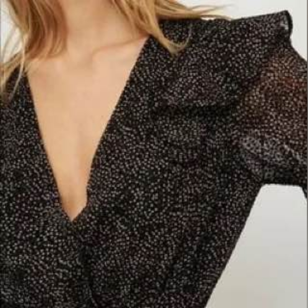 NWT Dynamite Printed Flocked Mini Dress - Size xxs - Picture 5 of 7